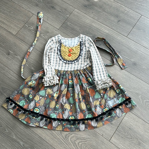 Eleanor Rose Other - Eleanor Rose Owl Pom Pom Dress Size 4-5